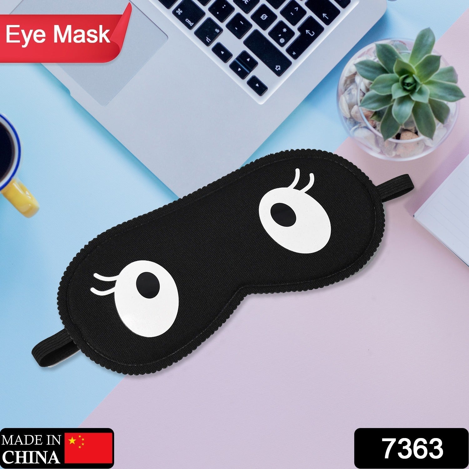 7363 Sleeping Mask Lightweight Cotton Fabric Blindfold Soft Eye Mask Super New Premium Eye Mask (1 Pc) DeoDap 7363 Sleeping Mask Lightweight Cotton Fabric Blindfold Soft Eye Mask Super New Premium Eye Mask (1 Pc) DeoDap